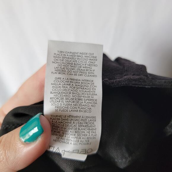 CAbi Black Velvet Velour High Waisted Stretchy Gala 4037 Skinny Jeans Size 8 - Picture 8 of 9